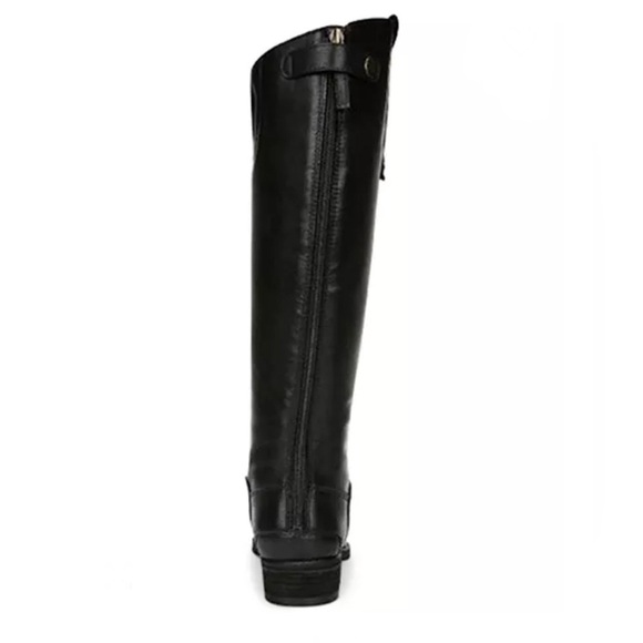 Sam Edelman $200 Penny Knee High Riding Black Leather Riding Boots Size 5 NWT - Picture 3 of 11